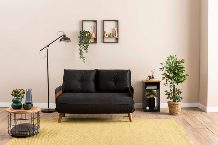 Atelier Del Sofa Cosmo Sofá-Cama de 2 Plazas - Negro Atelier Del Sofa Cosmo Sofá-Cama de 2 Plazas - Negro